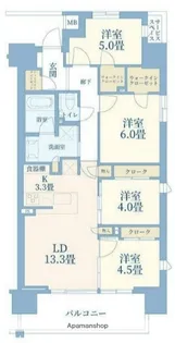パークホームズ浦和仲町プレイス【2階】の間取り