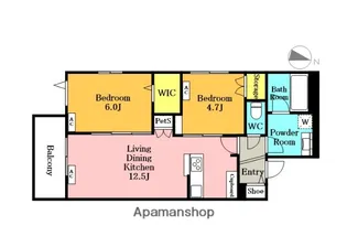 クレスコート岸町【3階】の間取り
