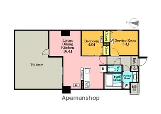 フィルージュ浦和常盤【1階】の間取り
