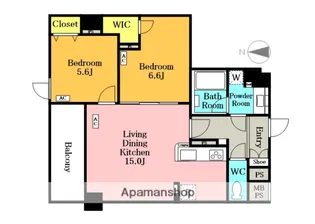 埼玉県さいたま市浦和区常盤9丁目【マンション】の間取り