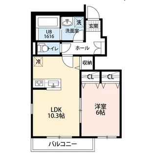 コントレイルⅠ【104号室】の間取り