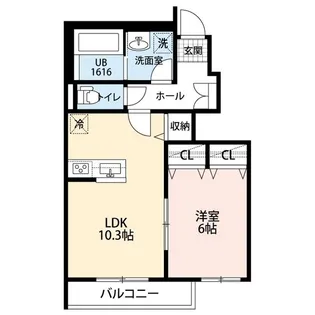 コントレイルⅠ【102号室】の間取り