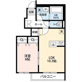 コントレイルⅠ【103号室】の間取り