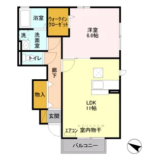 センシア【1階】の間取り