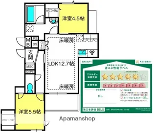 アトラスⅡ【3階】の間取り