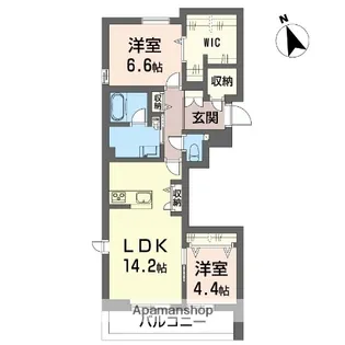 埼玉県さいたま市緑区大字中野田【マンション】の間取り
