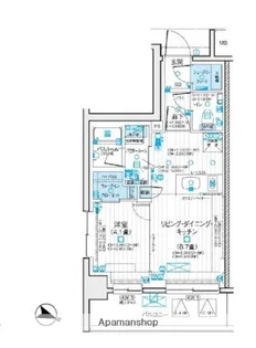 デュオステージ浦和岸町【308号室】の間取り