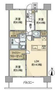 イニシア浦和常盤レジデンス【12階】の間取り