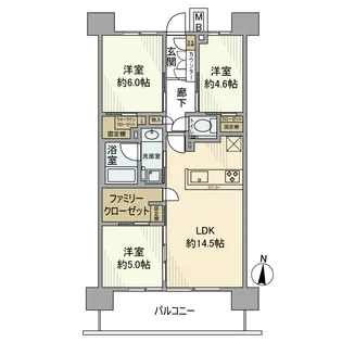 イニシア浦和常盤レジデンス【12階】の間取り