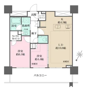 URAWA THE TOWER【14階】の間取り