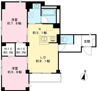 ディアマンテ【301号室号室】の間取り