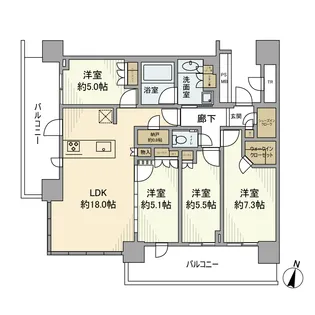 URAWA THE TOWER【13階】の間取り