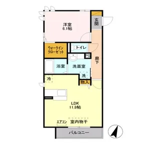 コアロード D【3階】の間取り