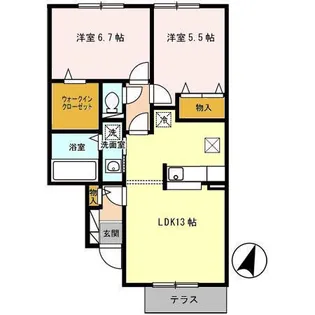 グリーンスクエア A【1階】の間取り