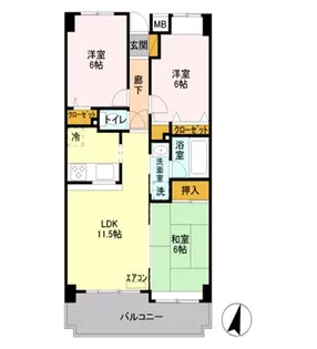 ブリリアント【4階】の間取り