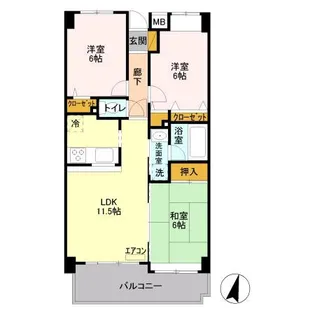 ブリリアント【4階】の間取り