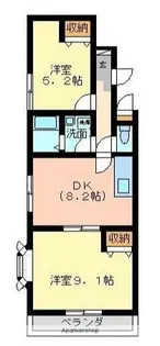 クレスト【2階】の間取り