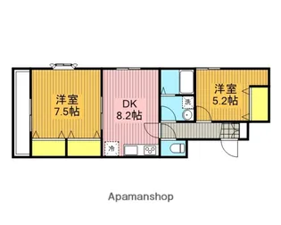クレスト【3階】の間取り