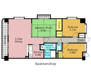 アスピシャス【5階】の間取り
