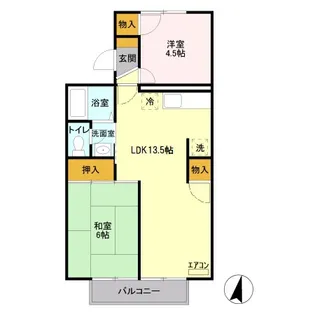 スカイシティー【101号室】の間取り
