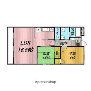 セルサス大宮【107号室】の間取り