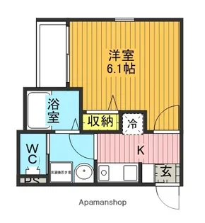クレアドールSK【101号室】の間取り