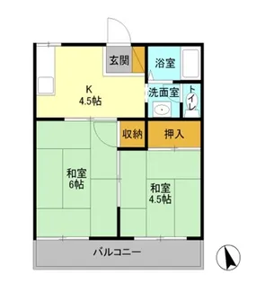 プルミエール吉野【2階】の間取り