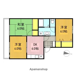 シャルム三番館【202号室】の間取り