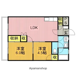 メゾン田中【202号室】の間取り