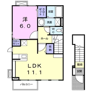 ノースフロレスタ【2階】の間取り
