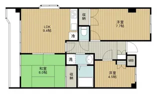グランパレス堀口【208号室号室】の間取り