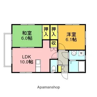 メゾンヤマザキ【1階】の間取り