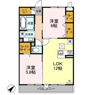 ルシエール上尾原市【2階】の間取り