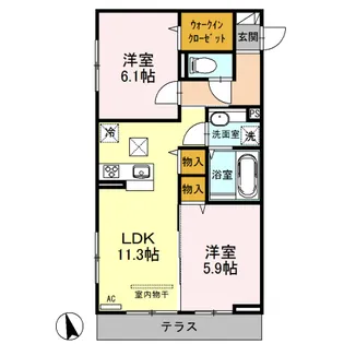 ブラウンヒルズ【3階】の間取り