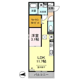 ハーヴェストWEST【1階】の間取り