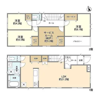 埼玉県さいたま市北区日進町3丁目【一戸建】の間取り