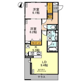 ヴィアレット Ⅷ【1階】の間取り