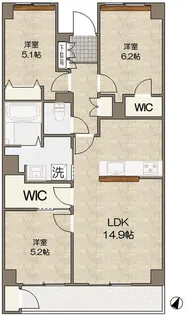 CROTH OMIYA(クロス大宮)【6階】の間取り