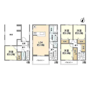 埼玉県さいたま市北区東大成町2丁目【一戸建】の間取り