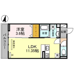 ノースシャトー【2階】の間取り