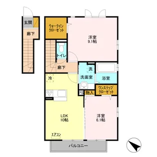 サザンクロス【2階】の間取り