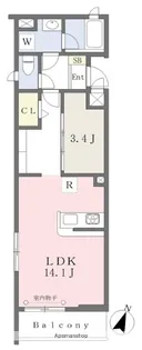 アミュドーナ土呂【2階】の間取り