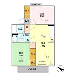 メゾンパークス東大宮【1階】の間取り