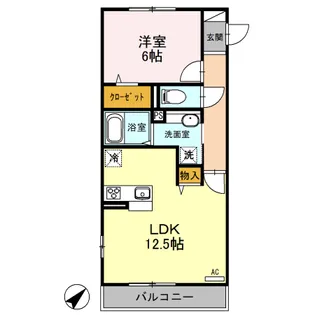 メテオール【3階】の間取り