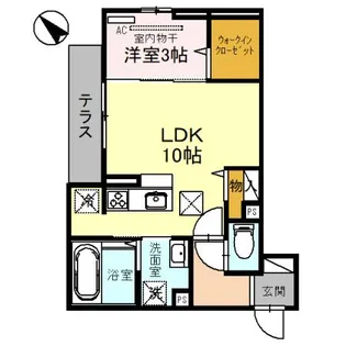 レジデンスマルニ【1階】の間取り