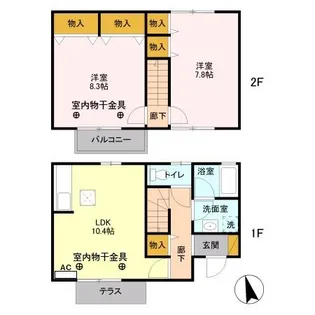 ハーヴェスト Ⅰ【1階】の間取り
