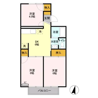 スカイシティー【2階】の間取り