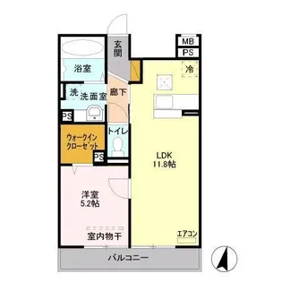 ロイヤルガーデン【1階】の間取り