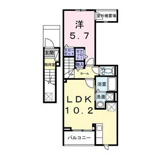 カーサ・フェリーチェ【2階】の間取り