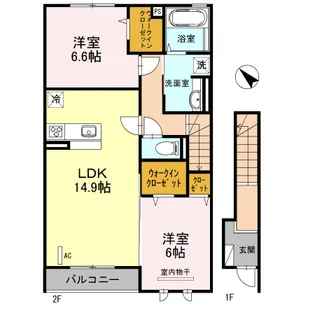 エスポワール Ⅱ【2階】の間取り